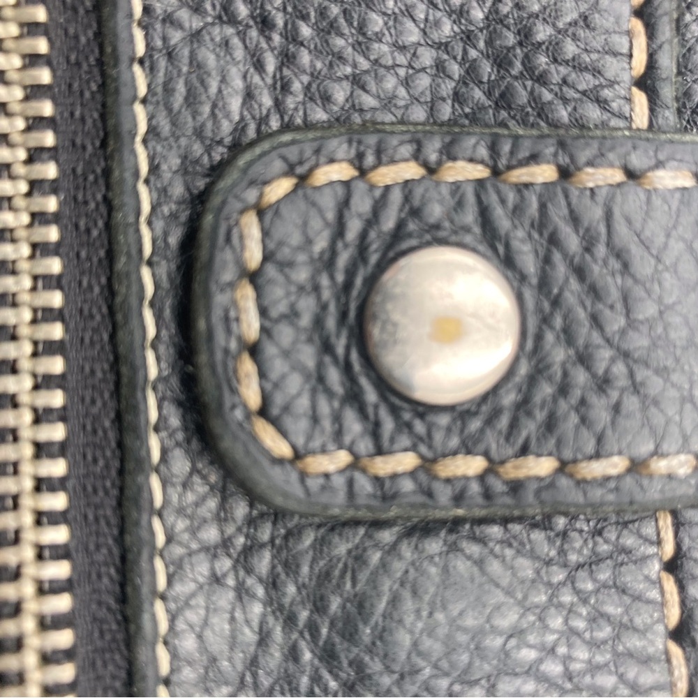 ROOTS ‘VILLAGER’Black Pebbled Leather Everyday Comfortable Crossbody Bag Vintage - Picture 14 of 16